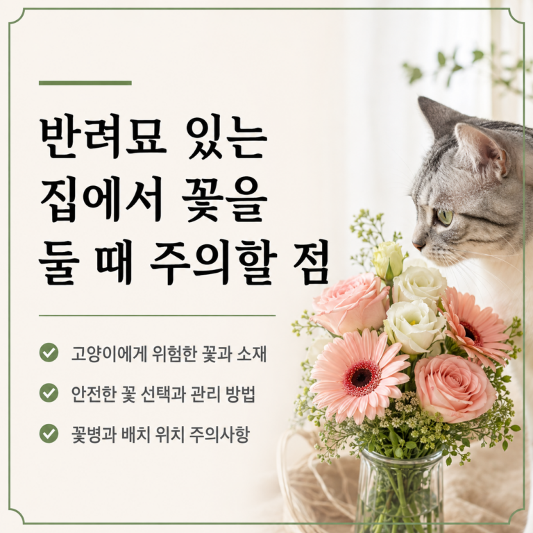 반려묘 있는 집에서 꽃을 둘 때 주의할 점 6 반려묘 있는 집에서 꽃을 둘 때 주의할 점