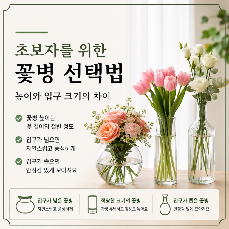 초보자를 위한 꽃병 선택법: 높이와 입구 크기의 차이 5 초보자를 위한 꽃병 선택법|높이와 입구 크기 차이