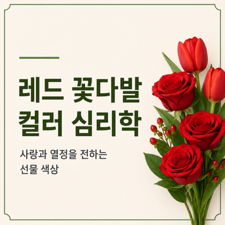 레드 꽃다발 컬러 심리학｜사랑과 열정을 전하는 선물 색상