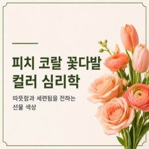피치·코랄 꽃다발 컬러 심리학|따뜻함과 세련됨을 전하는 선물 색상 7 피치·코랄 꽃다발 컬러 심리학|따뜻함과 세련됨을 전하는 선물 색상