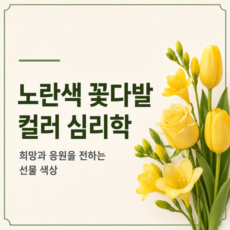 노란색 꽃다발 컬러 심리학｜희망과 응원을 전하는 선물 색상