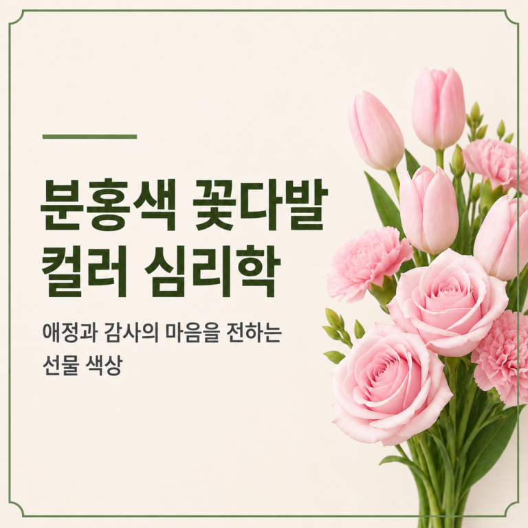 분홍색 꽃다발 컬러 심리학｜애정과 감사의 마음을 전하는 선물 색상